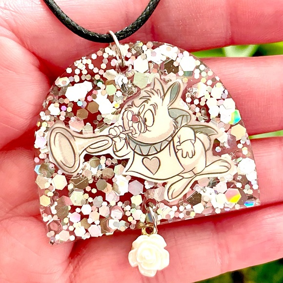 The White Rabbit Acrylic Necklace - Picture 1 of 6
